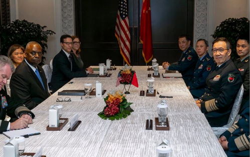 中美防长见完面，董军部长先走了，奥斯汀出门后一言不发脸更黑了