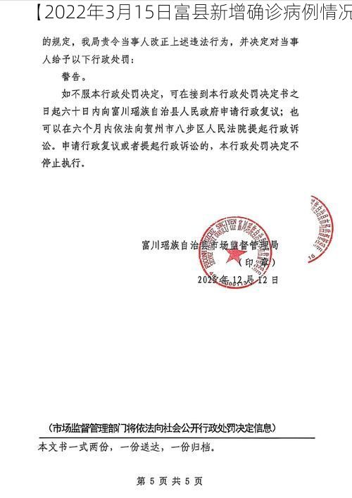 【2022年3月15日富县新增确诊病例情况】