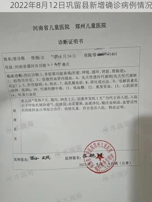 2022年8月12日巩留县新增确诊病例情况