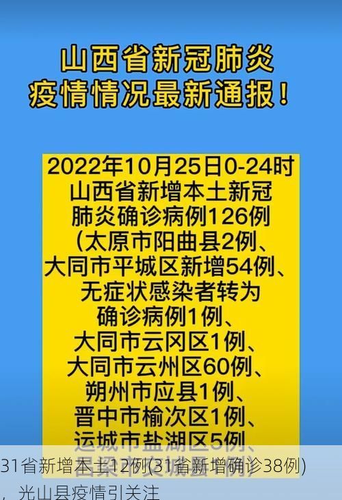 31省新增本土12例(31省新增确诊38例)，光山县疫情引关注