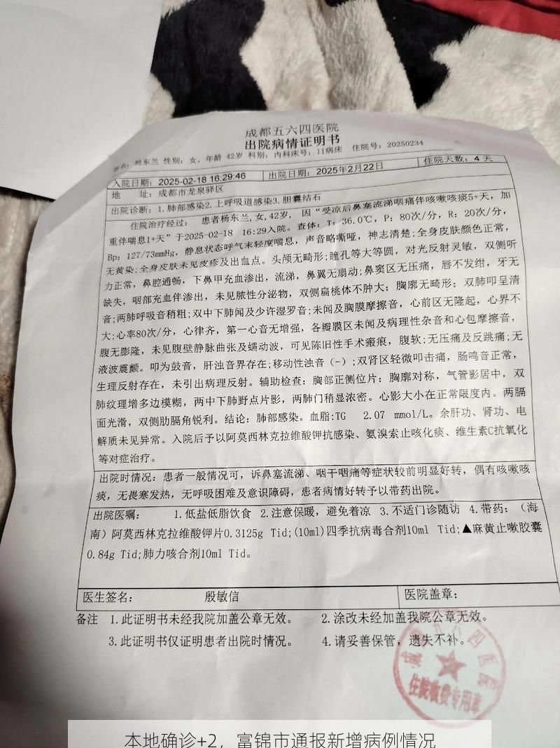 本地确诊+2，富锦市通报新增病例情况