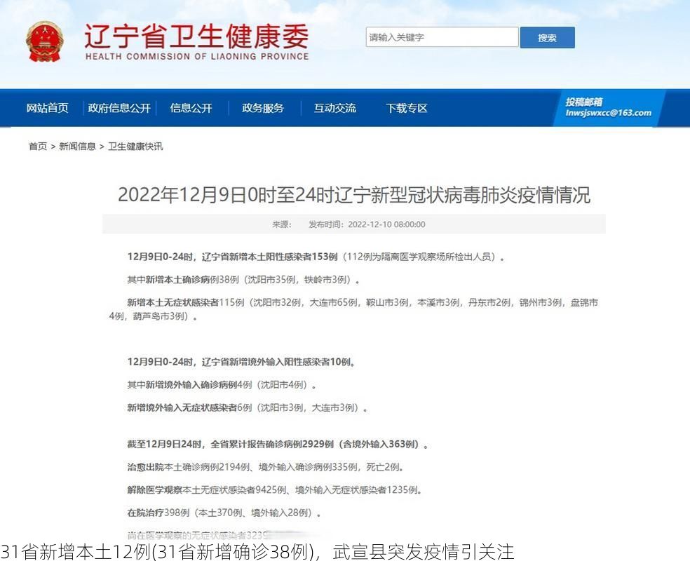 31省新增本土12例(31省新增确诊38例),武宣县突发疫情引关注