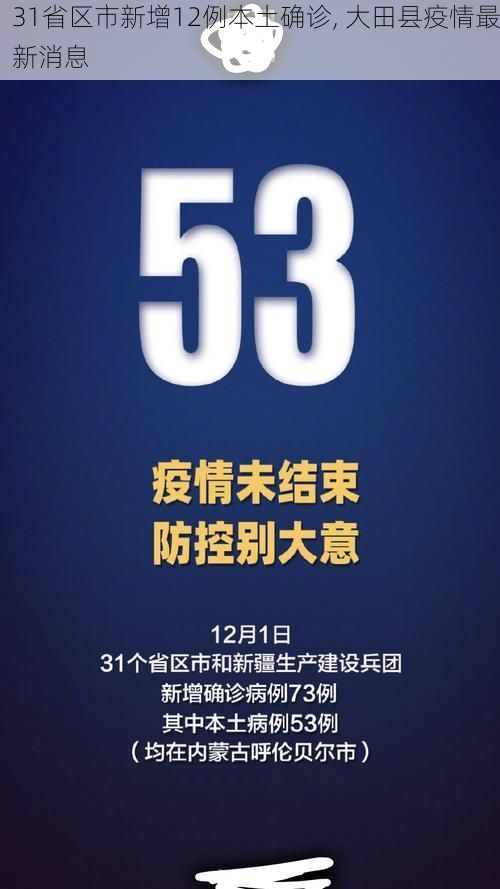 31省区市新增12例本土确诊, 大田县疫情最新消息
