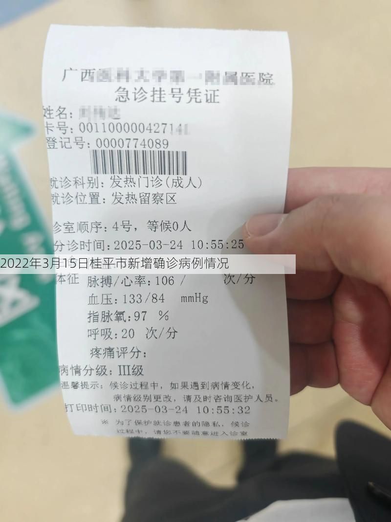 2022年3月15日桂平市新增确诊病例情况