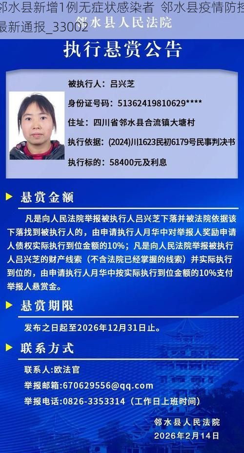 邻水县新增1例无症状感染者  邻水县疫情防控最新通报_33002