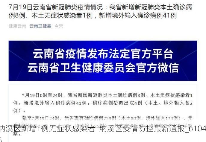 纳溪区新增1例无症状感染者  纳溪区疫情防控最新通报_61046