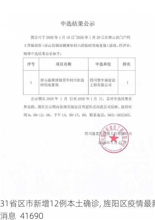 31省区市新增12例本土确诊, 旌阳区疫情最新消息_41690