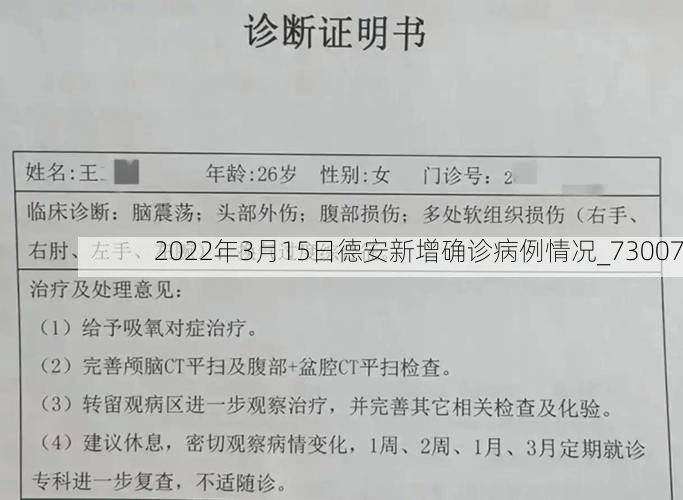 2022年3月15日德安新增确诊病例情况_73007