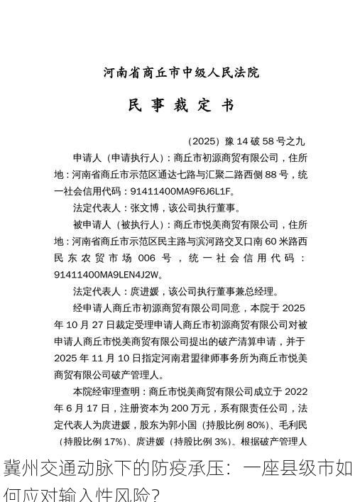 冀州交通动脉下的防疫承压：一座县级市如何应对输入性风险？