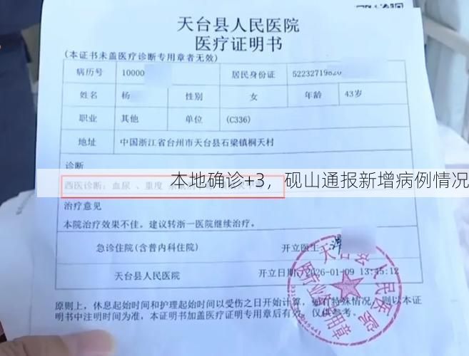 本地确诊+3，砚山通报新增病例情况