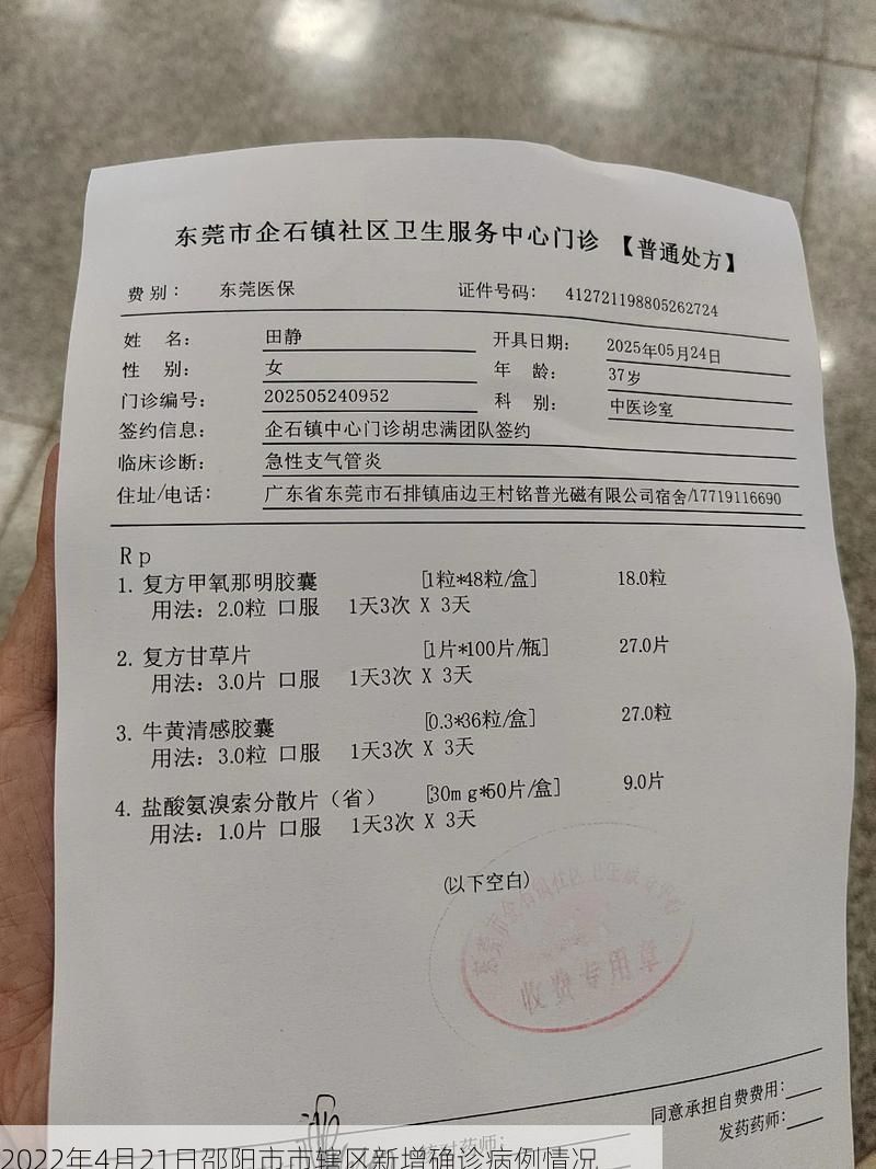 2022年4月21日邵阳市市辖区新增确诊病例情况