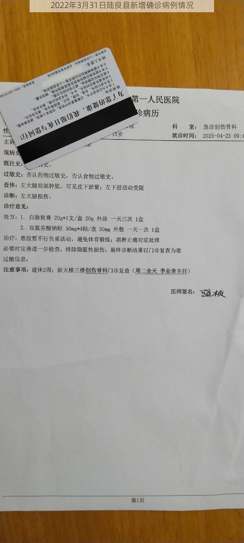 2022年3月31日陆良县新增确诊病例情况