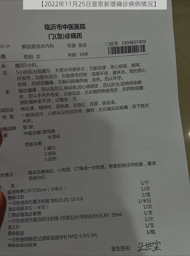 【2022年11月25日宣恩新增确诊病例情况】