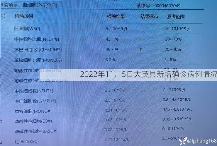 2022年11月5日大英县新增确诊病例情况