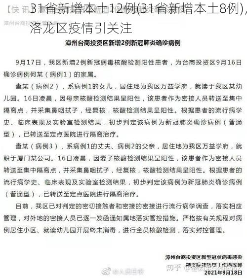31省新增本土12例(31省新增本土8例)，洛龙区疫情引关注