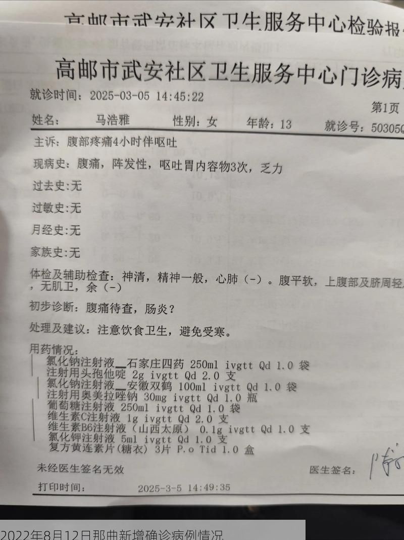 2022年8月12日那曲新增确诊病例情况