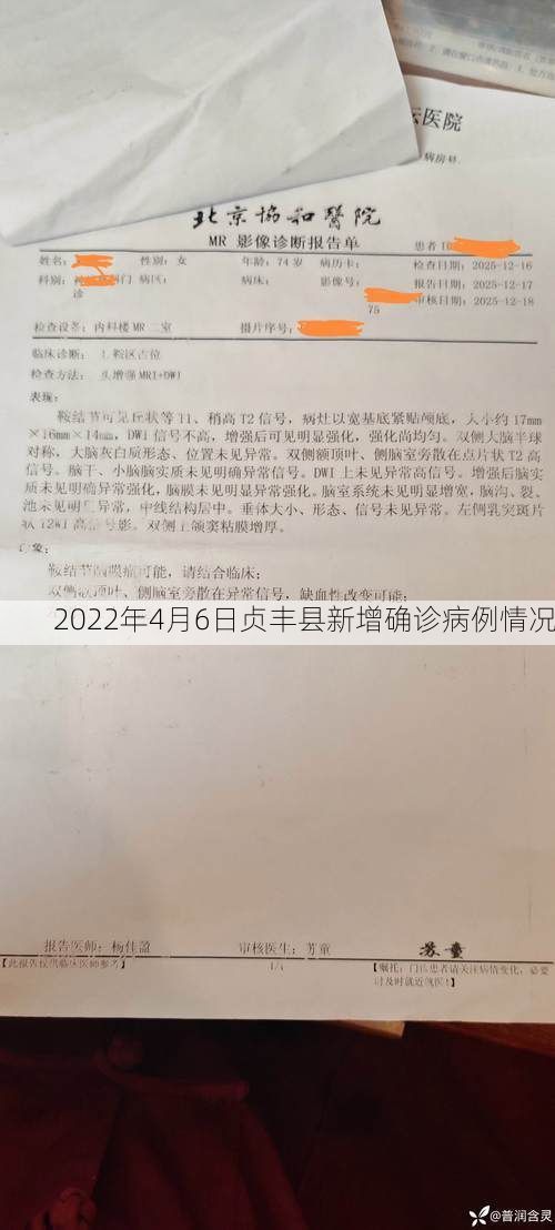2022年4月6日贞丰县新增确诊病例情况