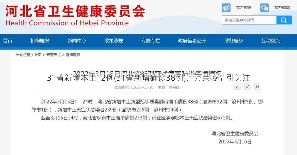 31省新增本土12例(31省新增确诊38例)，万荣疫情引关注