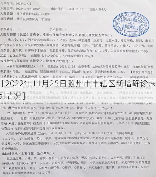 【2022年11月25日随州市市辖区新增确诊病例情况】