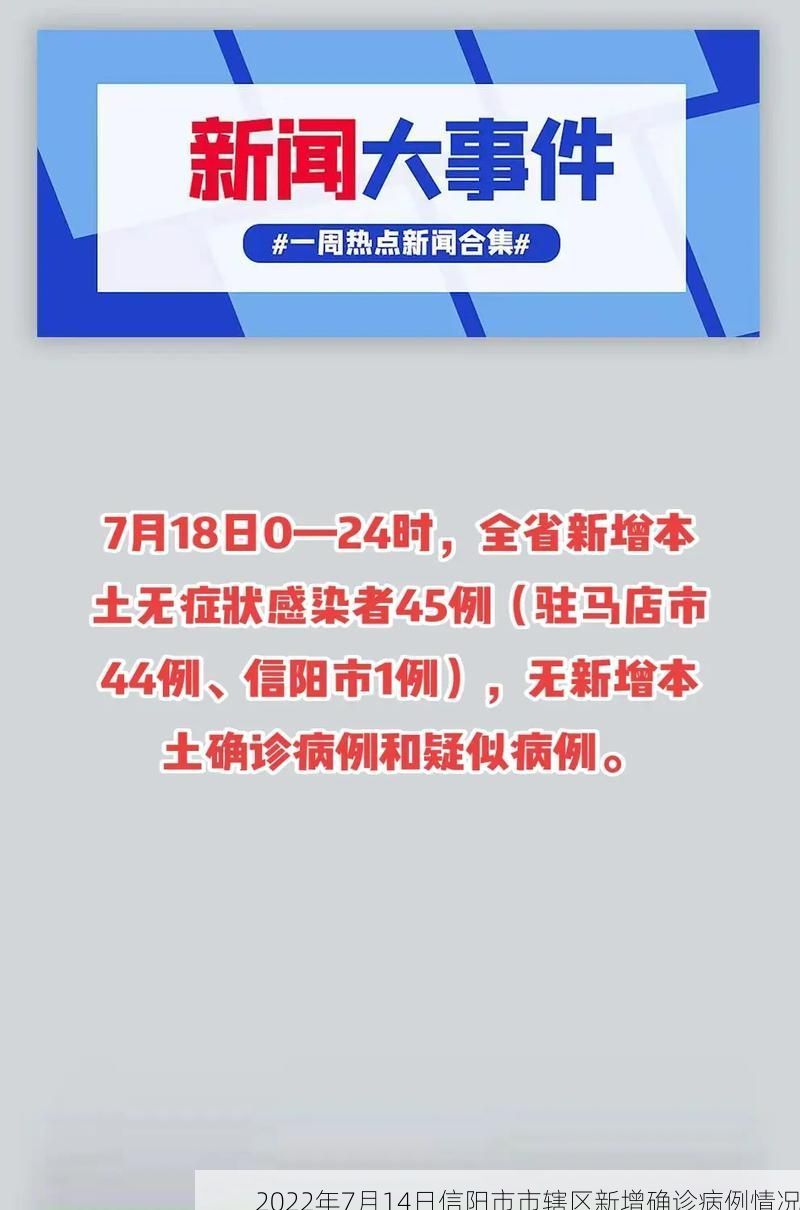 2022年7月14日信阳市市辖区新增确诊病例情况