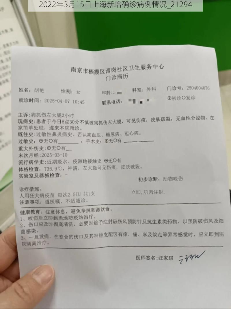 2022年3月15日上海新增确诊病例情况_21294