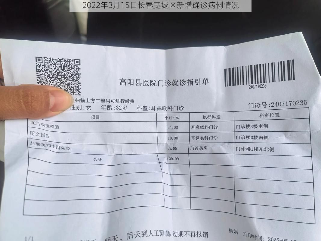 2022年3月15日长春宽城区新增确诊病例情况