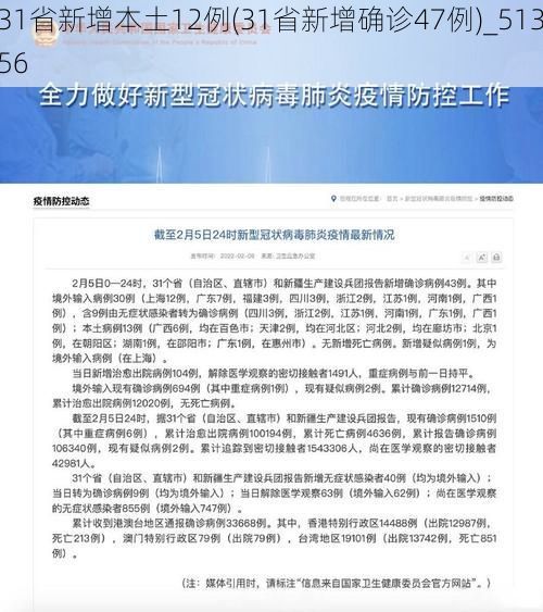 31省新增本土12例(31省新增确诊47例)_51356