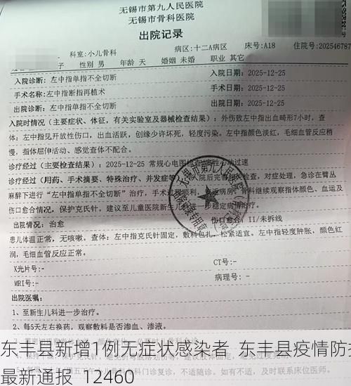 东丰县新增1例无症状感染者  东丰县疫情防控最新通报_12460