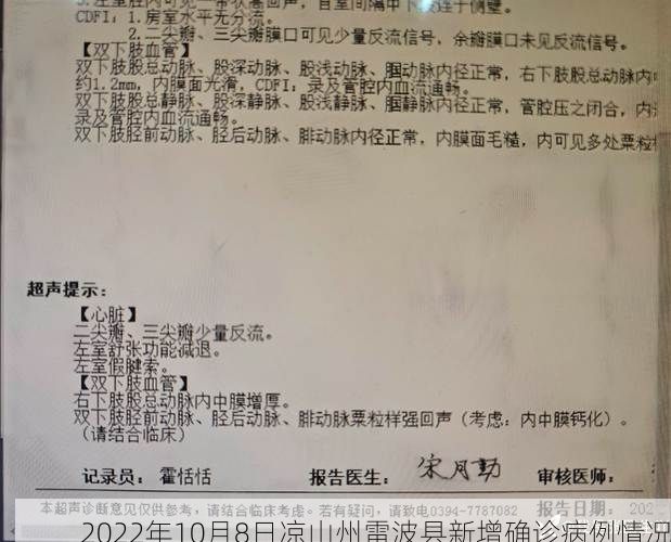 2022年10月8日凉山州雷波县新增确诊病例情况
