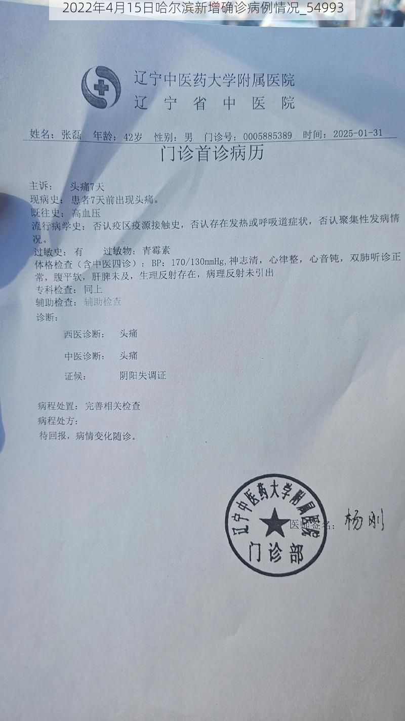 2022年4月15日哈尔滨新增确诊病例情况_54993