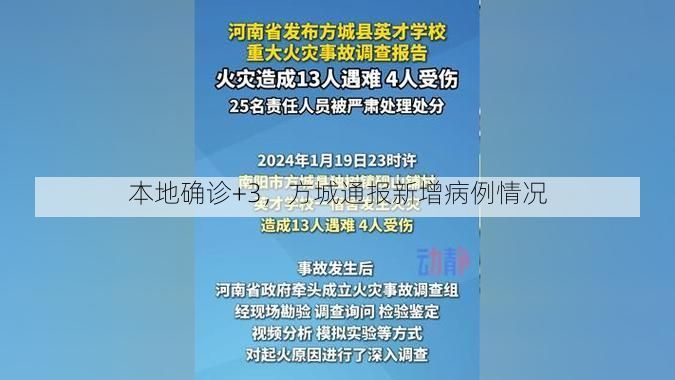 本地确诊+3，方城通报新增病例情况