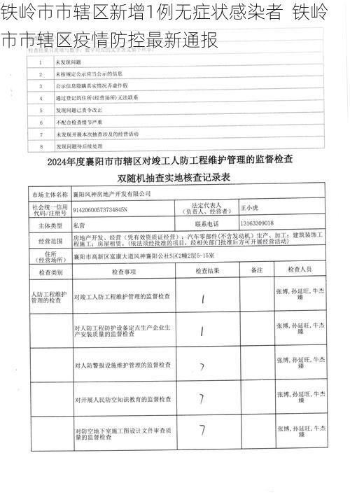 铁岭市市辖区新增1例无症状感染者  铁岭市市辖区疫情防控最新通报