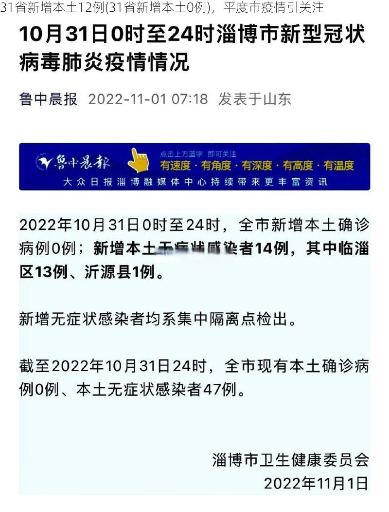31省新增本土12例(31省新增本土0例)，平度市疫情引关注