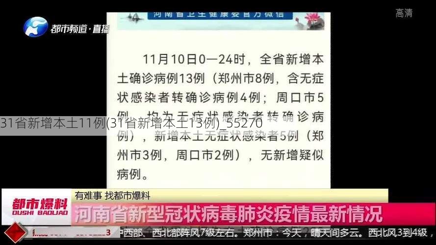 31省新增本土11例(31省新增本土13例)_55270