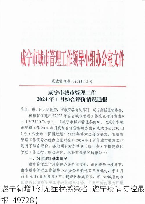 【遂宁新增1例无症状感染者  遂宁疫情防控最新通报_49728】