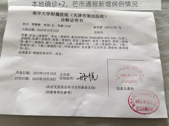 本地确诊+2,芒市通报新增病例情况