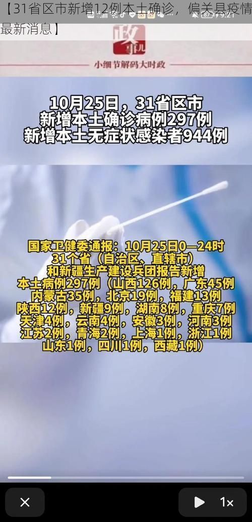 【31省区市新增12例本土确诊，偏关县疫情最新消息】