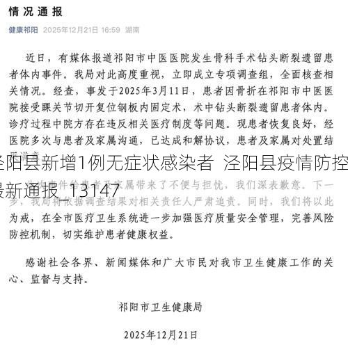 泾阳县新增1例无症状感染者  泾阳县疫情防控最新通报_13147