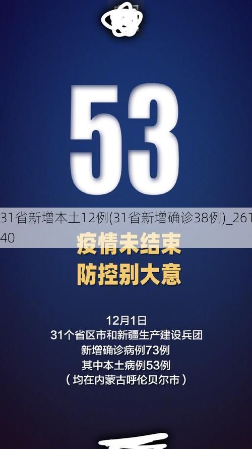 31省新增本土12例(31省新增确诊38例)_26140