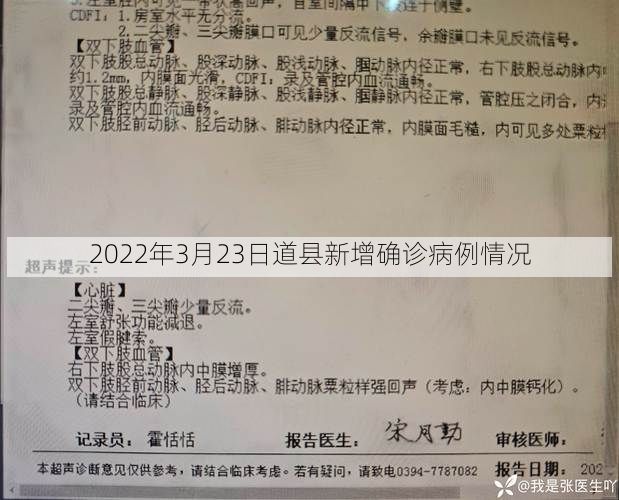 2022年3月23日道县新增确诊病例情况
