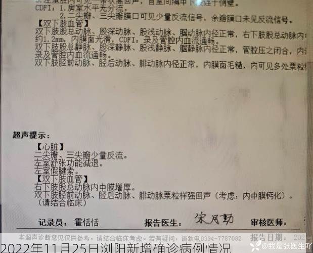 2022年11月25日浏阳新增确诊病例情况