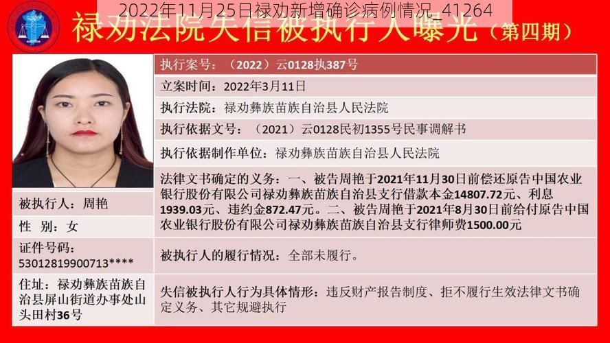 2022年11月25日禄劝新增确诊病例情况_41264