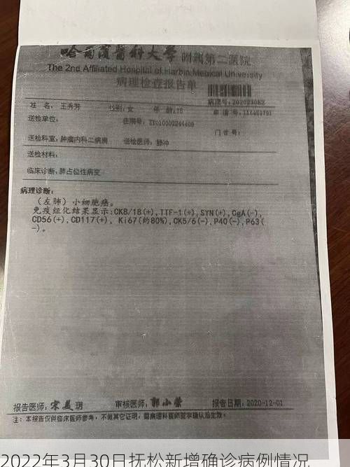 2022年3月30日抚松新增确诊病例情况