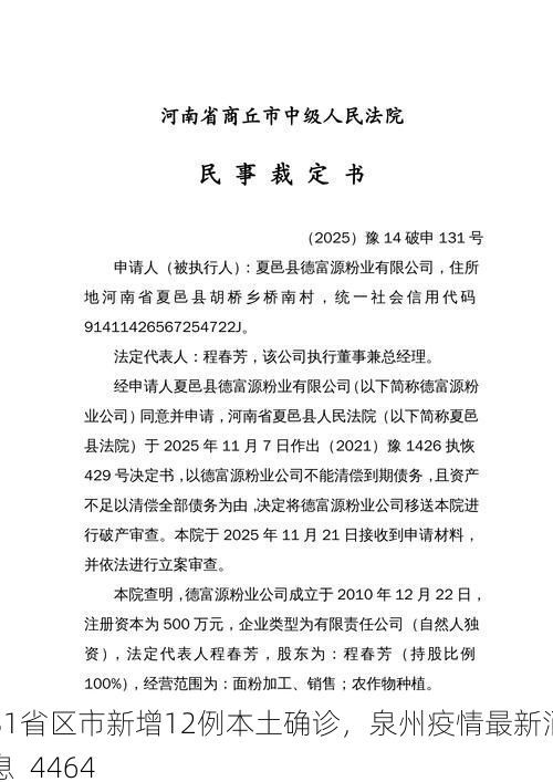 31省区市新增12例本土确诊，泉州疫情最新消息_4464
