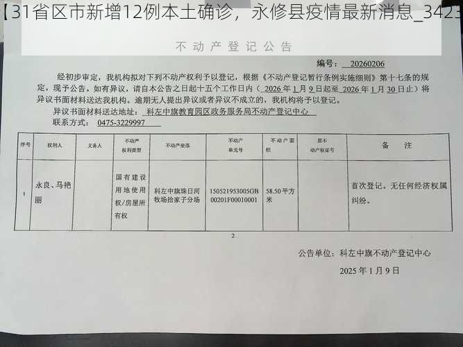 【31省区市新增12例本土确诊，永修县疫情最新消息_34234】