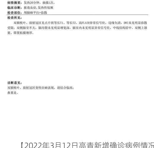 【2022年3月12日高青新增确诊病例情况】