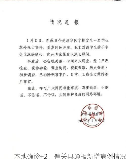 本地确诊+2，偏关县通报新增病例情况