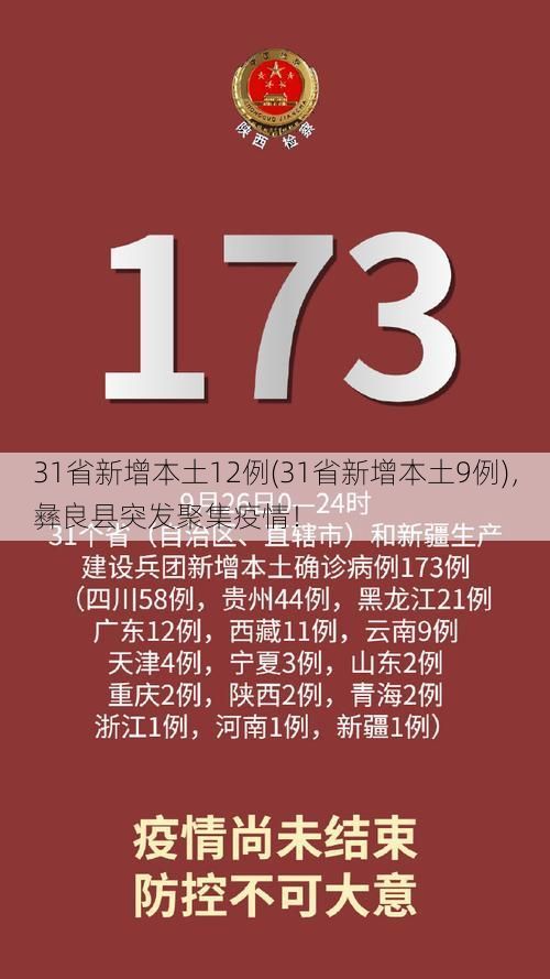 31省新增本土12例(31省新增本土9例)，彝良县突发聚集疫情！