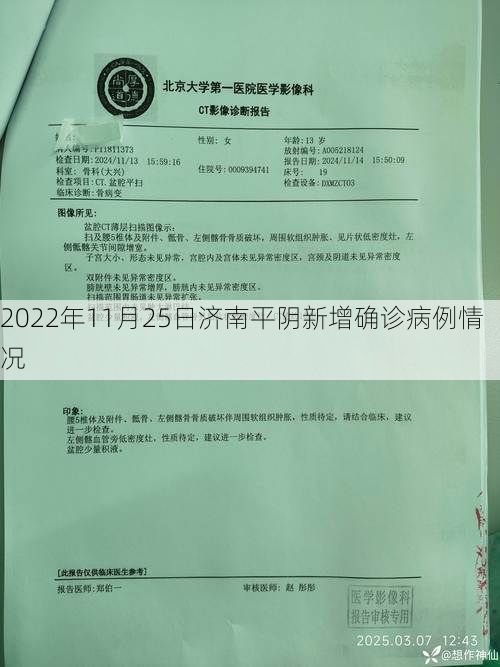 2022年11月25日济南平阴新增确诊病例情况