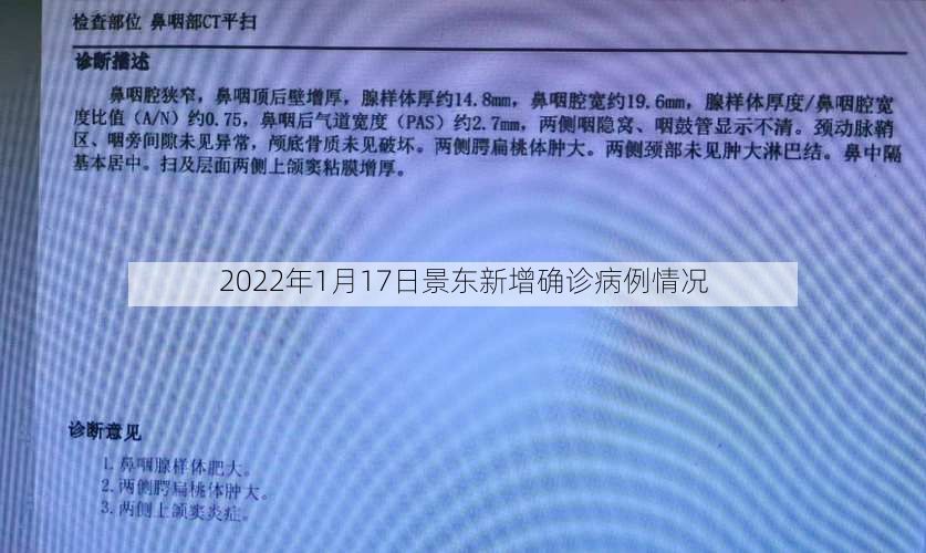 2022年1月17日景东新增确诊病例情况